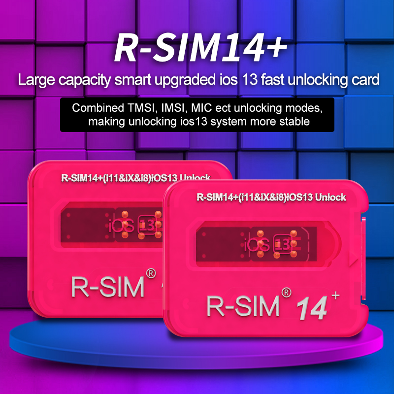 Nano Para Iphone 13 Pro X/XS Max 8 IOS 14.7 15 Tarjeta de desbloqueo Rsim 14 Actualización Rsim